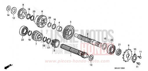 BOITE DE VITESSES CRF50FA de 2010
